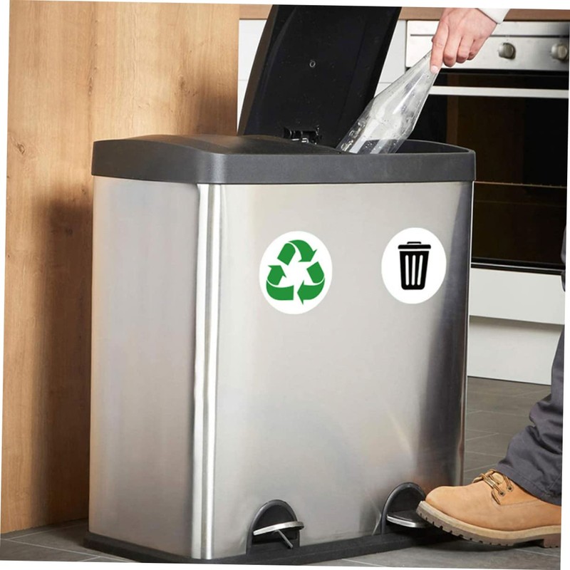Operitacx 6 Labels/kit Recycling Stickers for Bins Visible Waterproof Decals
