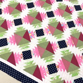 Handmade Jewel Box Scraps Cotton Fabric Patchwork quilt top/topper 86x86"