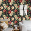 COKCOKR Floral Wallpaper,17.71"*118.1" Pink Floral Decorative Contact Paper Waterproof Wallpaper