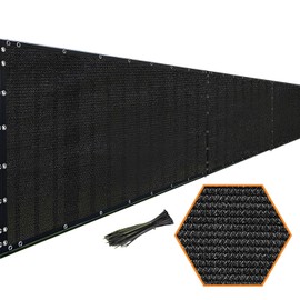 Xpose Safety Privacy Fence Screen 4’ x 50’ – Heavy Duty Black Mesh with 90% Visibility Block, UV Protection – Includes Cable Ties – for Garden, Yard, Nursery, Kennel, Dog Run, Greenhouse