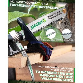 12-Inch Arc Curved Reciprocating Saw Blades for Tree Trimming & Wood Pruning – 6 TPI, 8 Pieces, Ideal for Wet & Dry Wood Cutting, Sawzall Blades for Trees