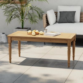 GDF Studio 40" Outdoor Acacia Wood Coffee Table, Lightweight Slatted Top for Patio & Garde