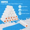 100 Pcs 4 Inch Foam Paint Roller Mini High Density