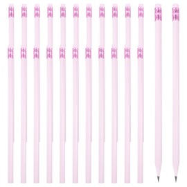 PATIKIL Round Pencils, 24 Pcs Triangle HB Graphite Pencil Wooden Pencils with Eraser for Classroom Office Writing Drawing Supplies, Purple