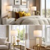 QiMH Set of 2 Table Lamps with USB A+C Ports,