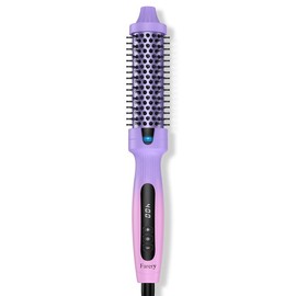 FARERY Curling Iron Brush Ceramic, Digital Display 9 Temps Thermal Brush, Dual Voltage:_1.25 Inch