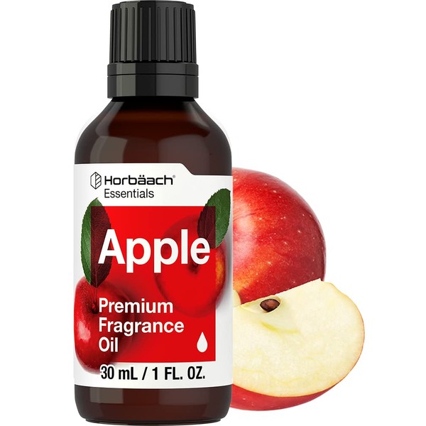 Apple Fragrance Oil | 1 Fl Oz (30ml) | Premium Grade | for Diffusers, Candle and Soap Making, DIY Projects & More | by Horbaach