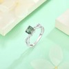 STARCHENIE Moss Agate Engagement Ring 925 Sterling Silver Twisted Infinity