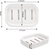 2-Pack Soap Dish with Drain Plastic Sponge Holder Easy Cleaning