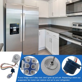 BUTITNOW for LG Refrigerator Evaporator Fan - WR60X10307 Motor, Low Noise, Thermistor Included, Quick Fix