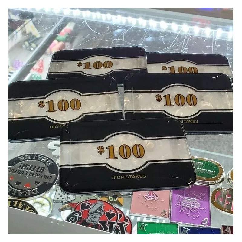 High Stakes $100 Poker Plaque Premium Quality NEW James Bond