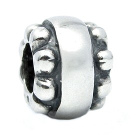 Queenberry Sterling Silver Flower Candy European Style Bead Charm