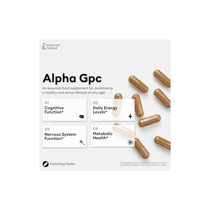 Humming Herbs Alpha GPC Complex 11-in-1 – Alpha-GPC, Lion’s Mane,