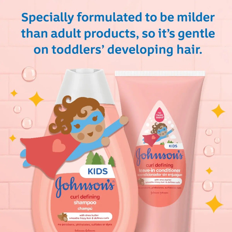 Shampoo Johnson's Baby Definición De Rizos 400 Ml, Paquete D