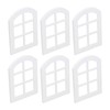 6PCS Dollhouse Windows Miniature Window Frame Ornament 1:12 Scale Dollhouse