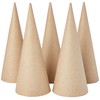 Creativ 265061 5-Piece 20 cm Papier Mache Cones, Beige