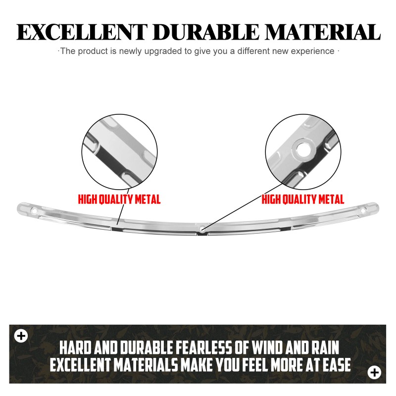 HDBUBALUS Chrome Fairing Windshield Windscreen Trim For Harley Electra Street