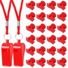 Aphumedc Lifeguard Whistle, 50PCS Red Emergency Whistle with Lanyard, Loud