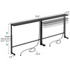 Kitstorack 2-Pack Black Narrow Console Table Behind Couch, Adjustable Height