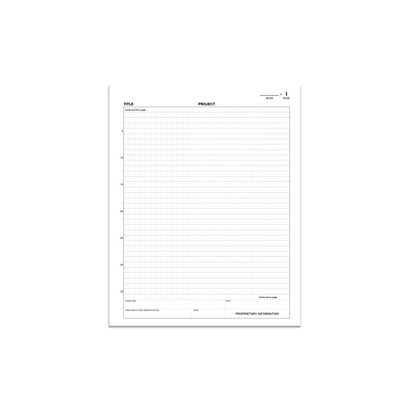 BookFactory Scientific Notebook/Scientific Lab Note Book - 96 Pages (.25''