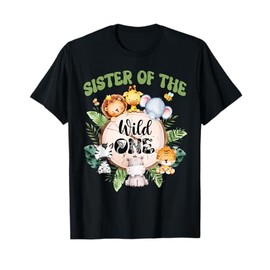 Sister Of The Wild One 1st Birthday Safari Family Matching T-Shirt