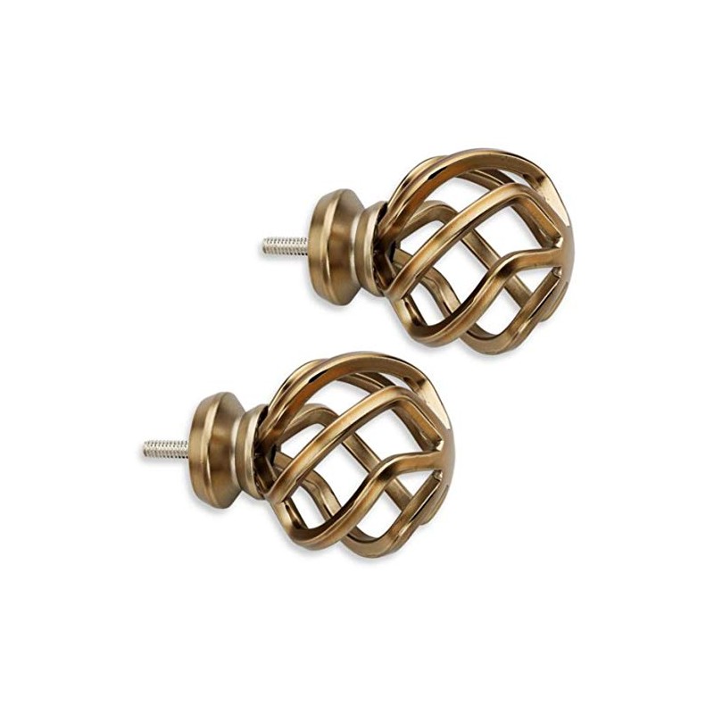 Cambria Premier Complete Birdcage Finial in Warm Gold (Set of