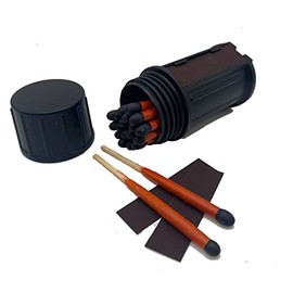 Black Beard Fire Weatherproof Matches | 20 Matches, 3 Strikers, Waterproof Tube | Perfect for Hiking, Backpacking, Bushcraft, Campfires and Emergency Survival Kits