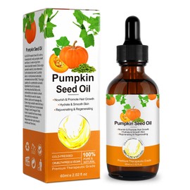 SDJUFEI Pumpkin Seed Oil 2Fl Oz, Pure Cold Pressed Pumpkin Seed Oil for Dry Damaged Hair Growth