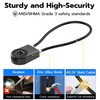 Anweller Fingerprint Cable Lock, 14" Long Shackle Small Padlock, Keyless