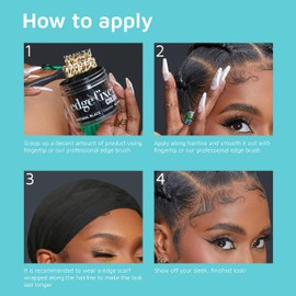 KISS COLORS & CARE Color Edge Fixer 1.01 oz. (30mL) Travel Size - Dark Brown, Hides Grays & Fills In Hairline, Moisturizing, No Flakes, 24 Hour Maximum Hold, Natural Results, Keep Edges In Check