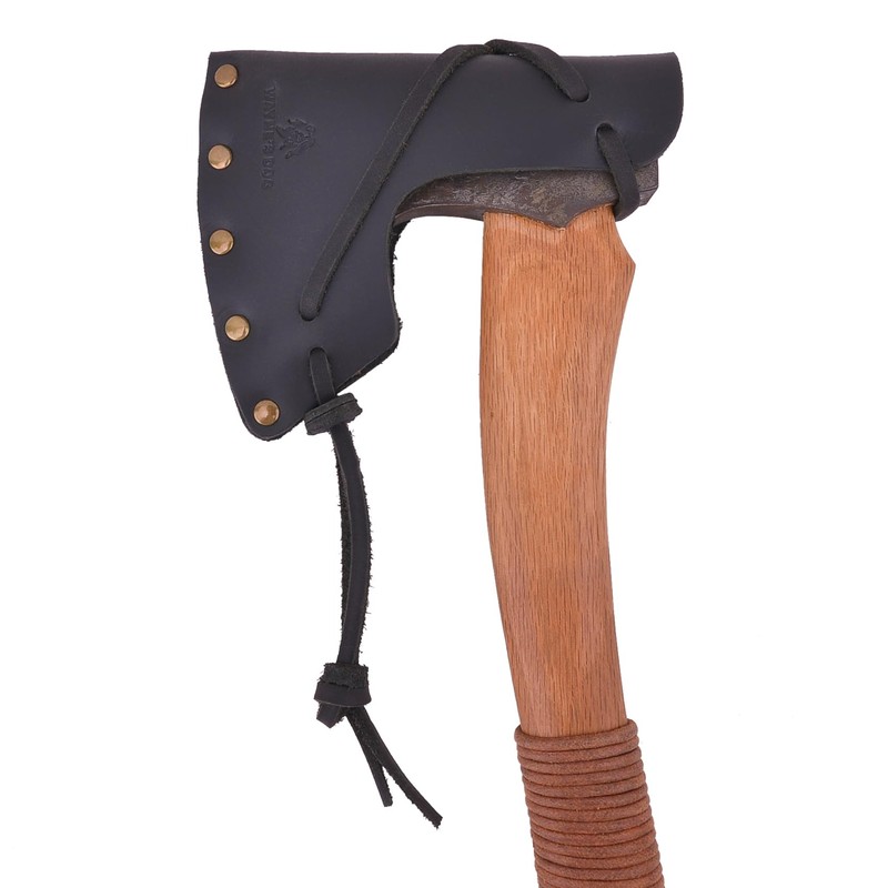 Leather Axe Sheath, Camping Hatchet Sheath Cover with Secure Covering