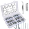 FandWay 360 Pcs M4.2(#8) Zinc Plated Steel Countersunk Head Phillips