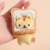 Pokinge 1Pcs Bread Cat Pendent Keyring Cute Toast Cat Keychains
