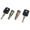 Front Driver and Passenger Outside Door Lock Cylinder Set with