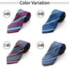Michi Kolondon Brand Necktie, 100% Silk, Jacquard Woven Stripe, C-Pattern: