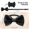 Bluckincle Black Bow Tie,Black Bow Ties for Men,Halloween Bowtie,Clip on
