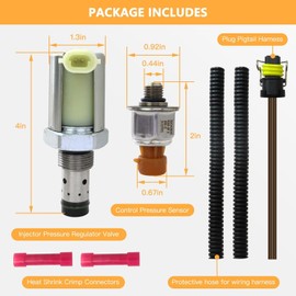 AP63417 Fuel Pressure Regulator Valve w/ICP Sensor Pigtails for 2003-2010 Ford F250 Super Duty 6.0L V8,Replaces for 1846057C1 CM-5126 HTV102 W3250216 CM-5054 by GRABOTE