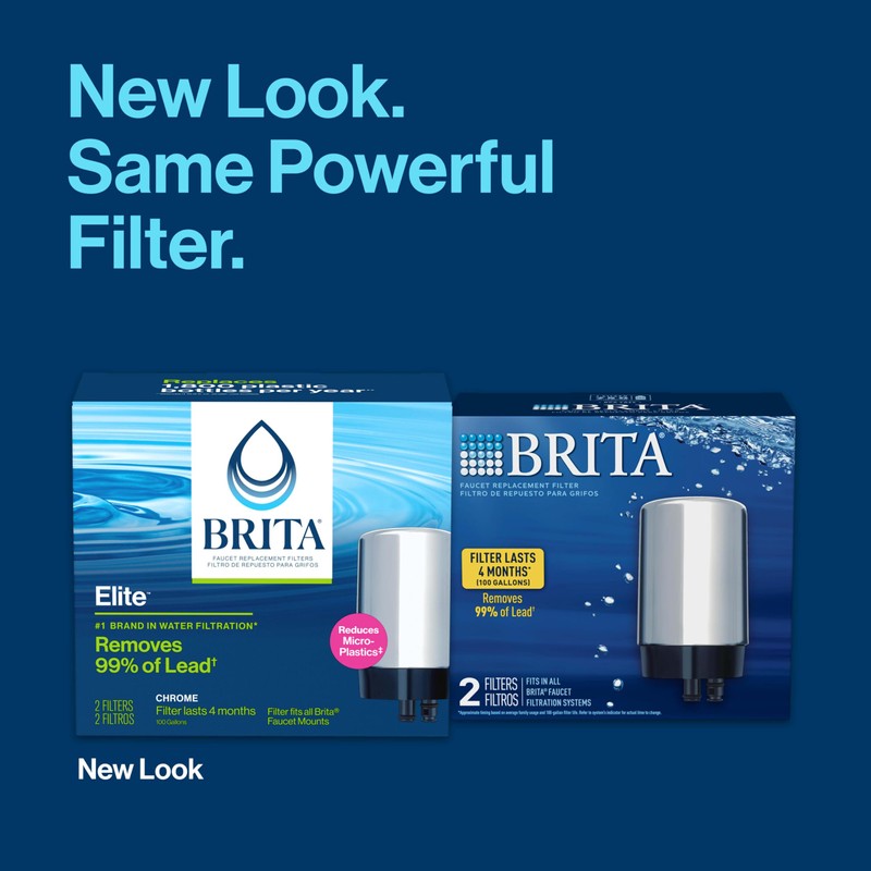 Brita Faucet Water Filter for Sink Water Filtration System, BPA-Free,