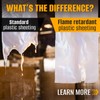 Paclord Flame Retardant Plastic Sheeting 8' x 50' (400 Sq