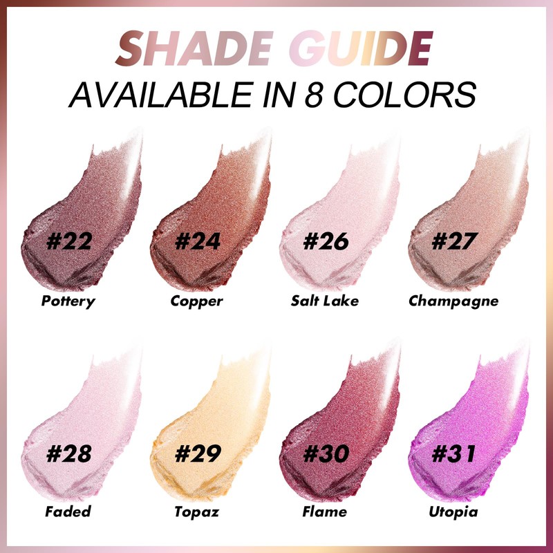 FOCALLURE Ultra Chic Metallic Lipstick,Rich Vitamin E Lip Crayon,Lightweight Shinning