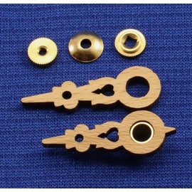 Wood Cuckoo Clock Hands Replacement Parts Kit Fits Regula Movements for 80 mm or 3 1/8" Dial with Nuts