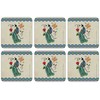 Castle Melamine - Peacock Coasters - Set of 6