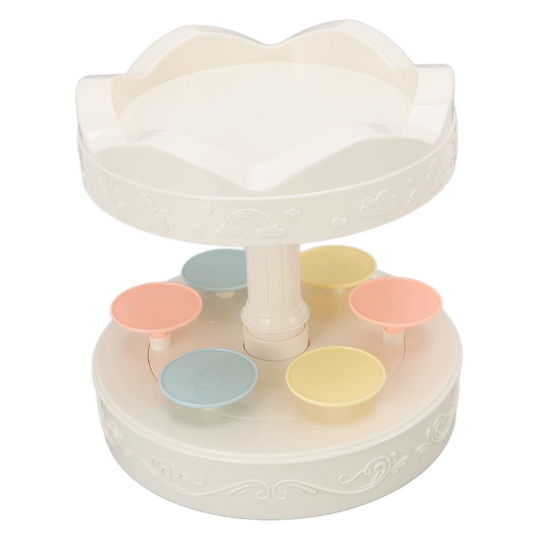 Rotating Dessert Machine Automatic Revolving Double Layer Dessert Display Stand