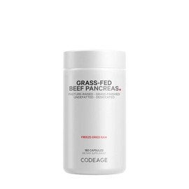 코드에이지 목초사육 소고기 췌장 - 180캡슐 (30인분) CodeAge Pasture-Raised Beef Pancreas - 180 Capsules (30 Servings)