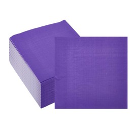 Ottin Solid Purple Paper Dinner Napkins 6.5'' Disposable Luncheon Napkins 50 Count for Birthday Wedding Party Everyday Lunch Dinner Event Mother's Day Father's Day