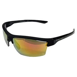 Foster grant Rawlings Baseball Sunglasses Black with Golden mirror - Red tinted lenses