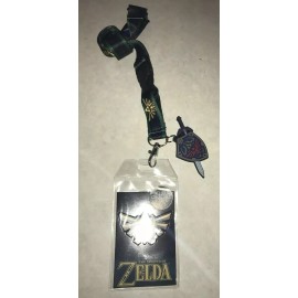 BIOWORLD The Legend of Zelda Link Lanyard ID Badge Holder Keychain Sword & Shield Charm