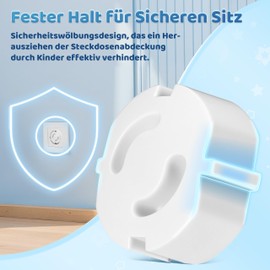 FUHOMI Pack of 30 Sockets Child Lock – Socket Protection Child Lock Pluggable – Child Safety Socket – Socket Safety Baby – Socket Cover White