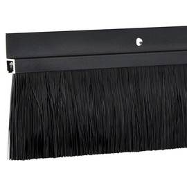 Door Brush Sweep - Door Sweep for Bottom of Door, Black Screen Door Sweeps for Exterior Doors, Brush Door Seal - 2" Brush x 56" Long
