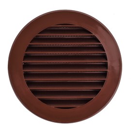 Brown 100mm / 4 inch Round Air Vent Grill Cover, Soffit Ducting Ventilation Cover for Walls and Ceilings